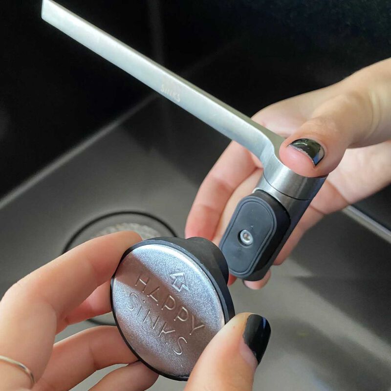 Ecovask Happy Sinks Dishcloth Holder - Stainless Steel image number 0